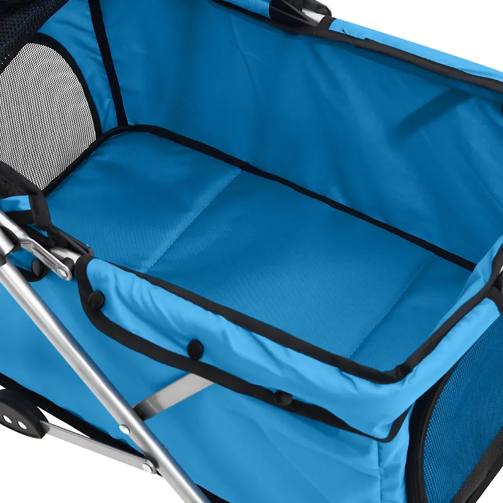 Passeggino per Cani Pieghevole Blu 76x50x100cm Tessuto Oxford CFW8900379