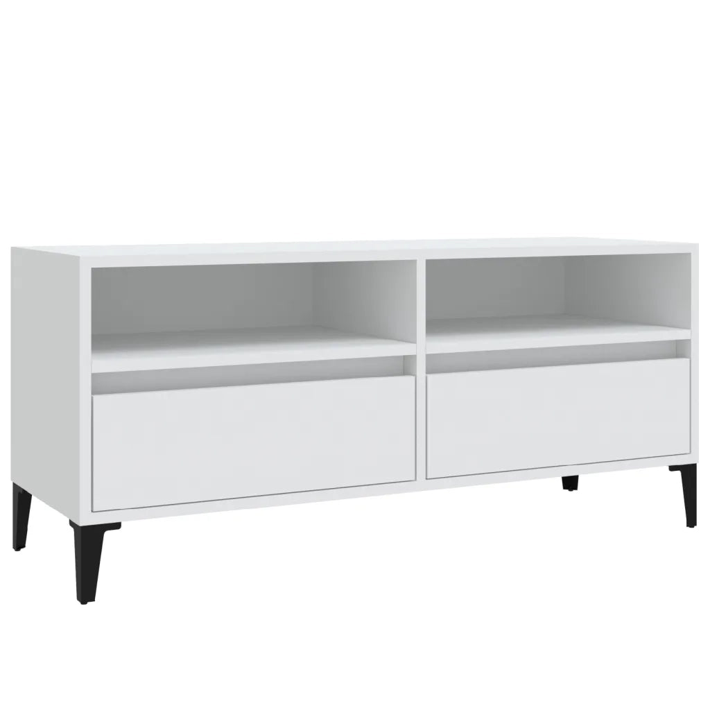 Mobile Porta TV-Mobile per TV-Credenza TV Bianco 100x34,5x44,5 cm in Legno Multistrato 924176