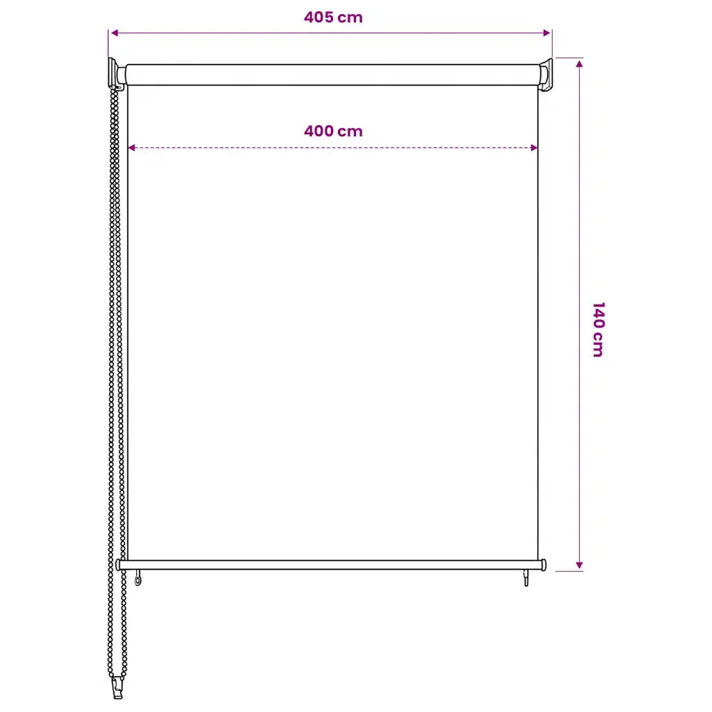 Tenda a Rullo per Esterni 405(L)x140(A) cm Beige 43426