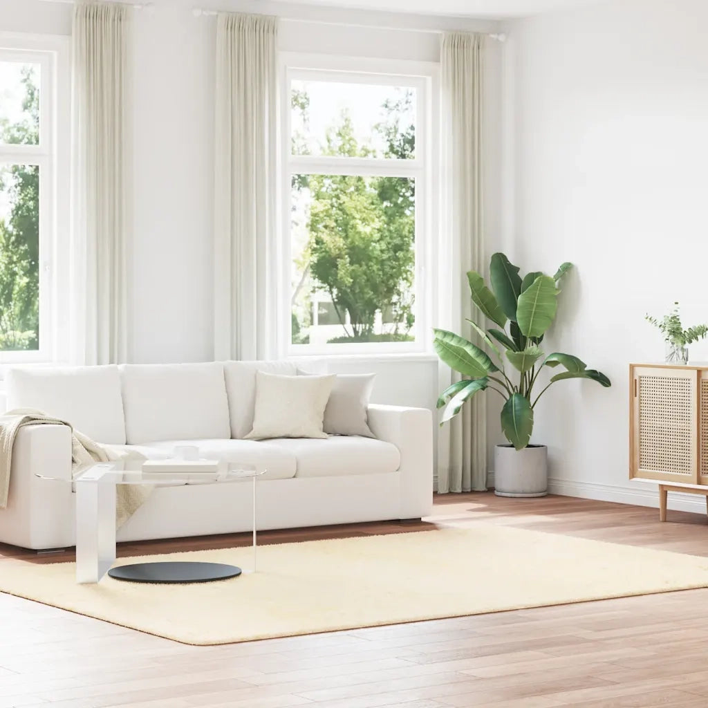 vidaXL Tappeto Shaggy a Pelo Lungo NAVARRA Crema 200x290 cm poliestere
