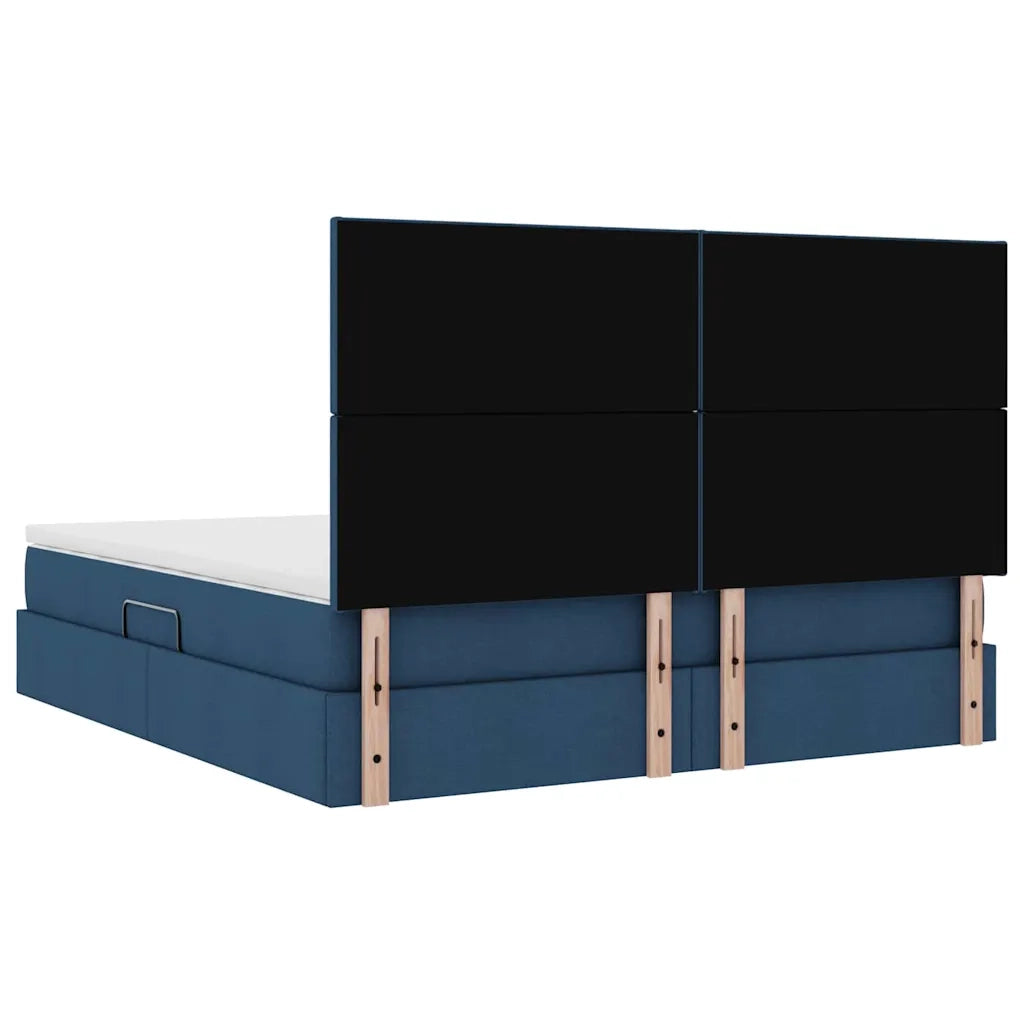 Letto con contenitore e materasso Blu 160 x 200 cm Poliestere 3371732