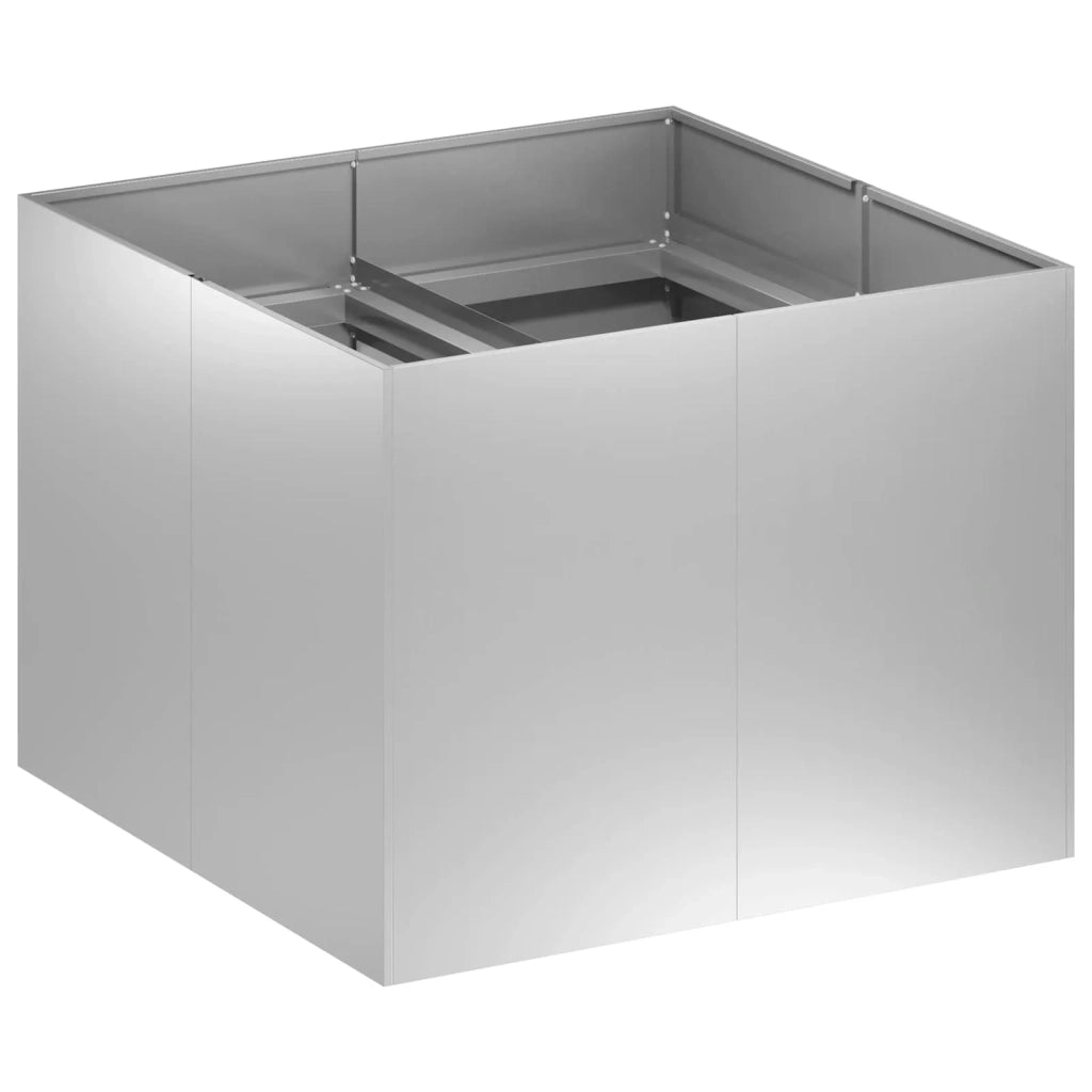Vaso da giardino Argento 80 x 80 x 60 cm Acciaio zincato 8005923