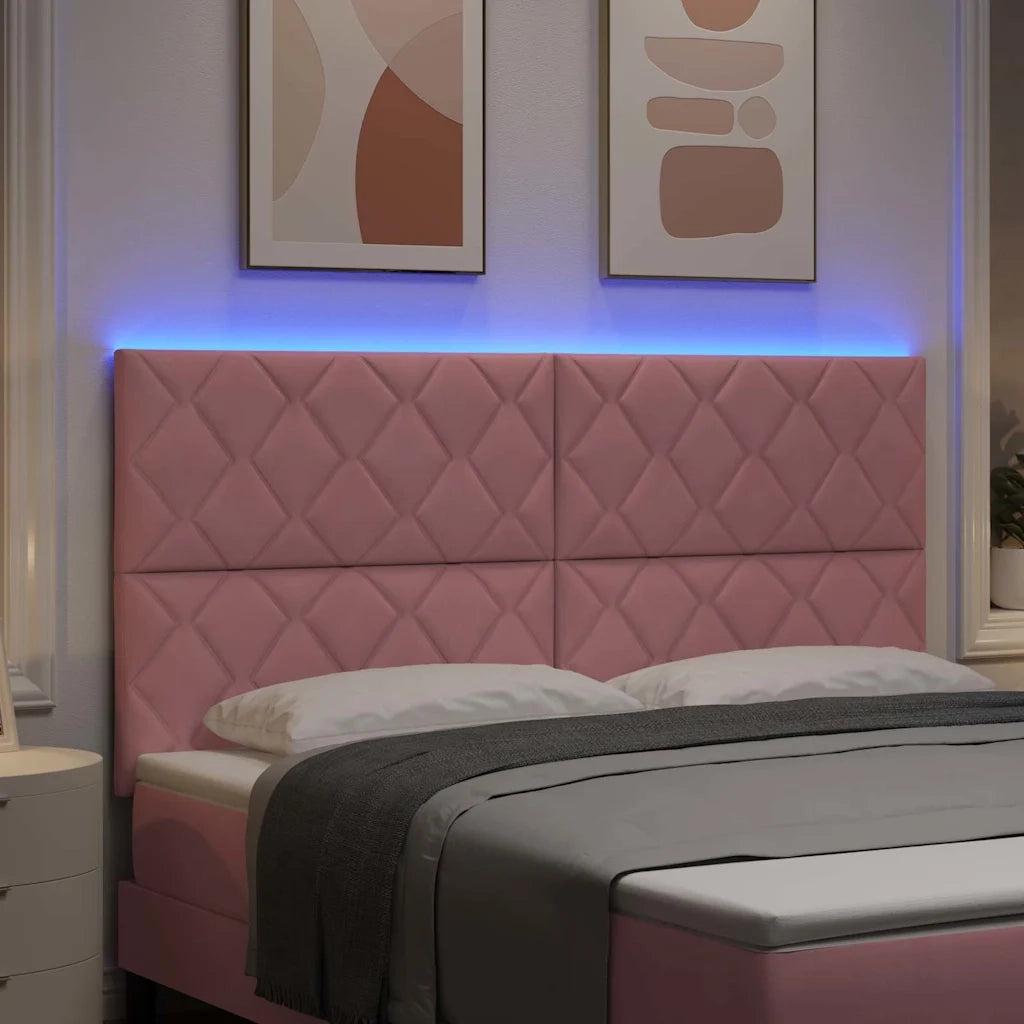Testiera LED Rosa 180 cm Velluto 3338552