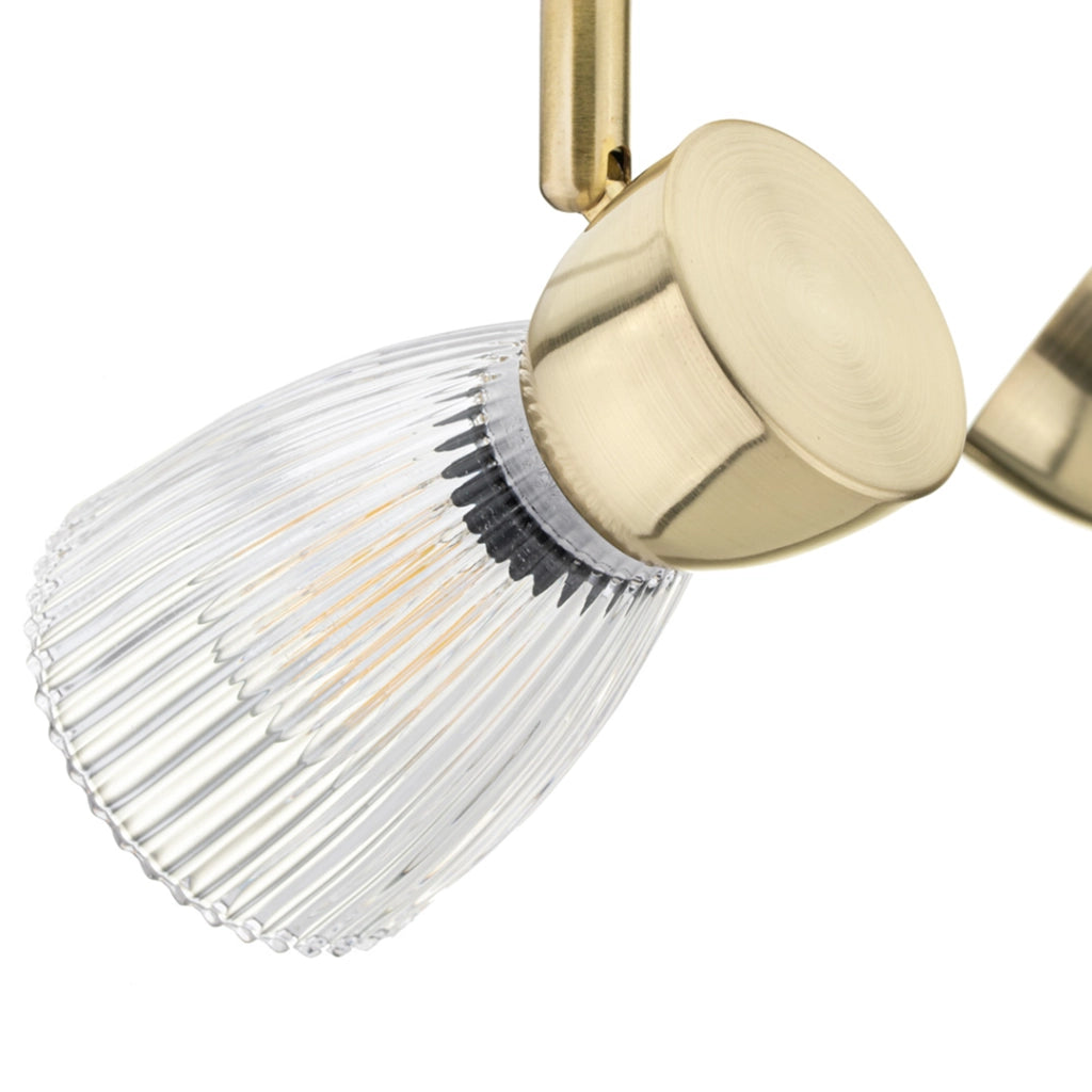 Plafoniera Milagro BEST oro satinato 2 luci vetro E14 40W
