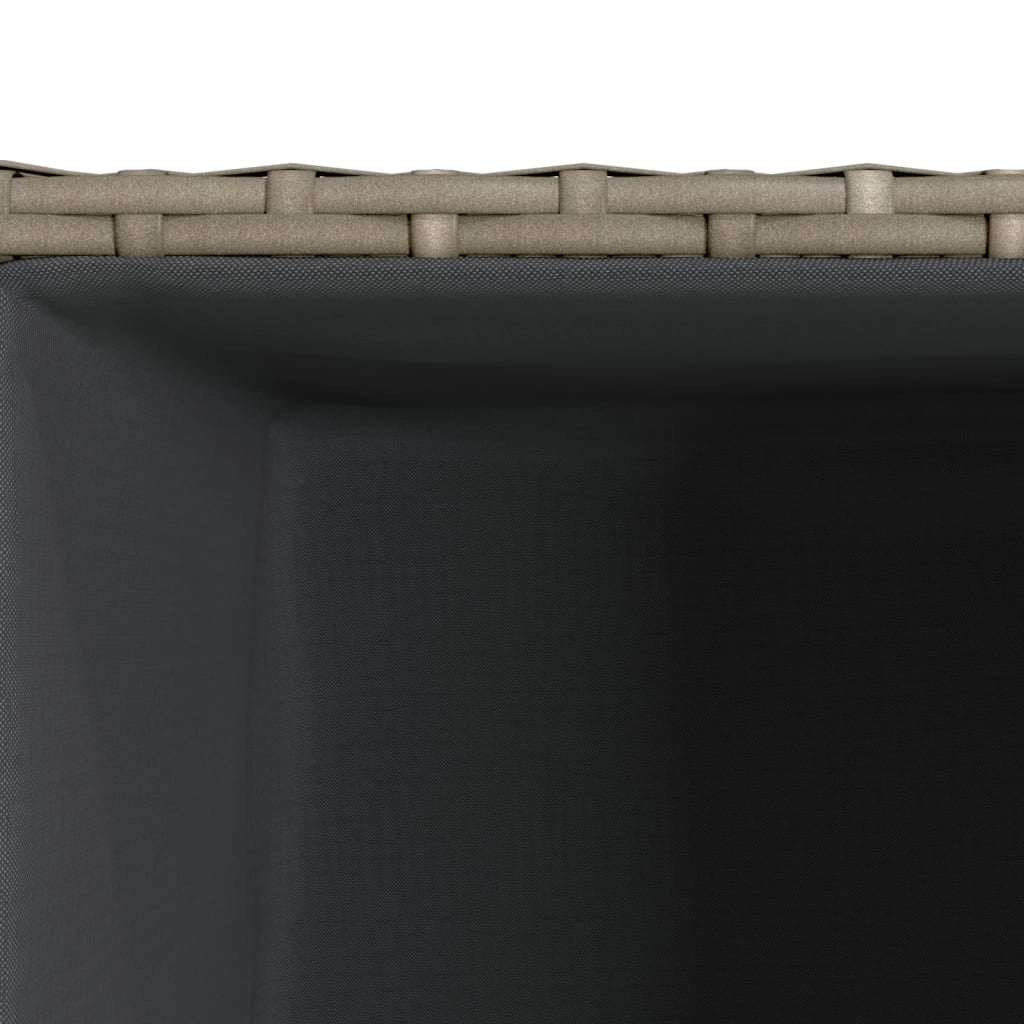 Fioriera rialzata per piante fiori terrazza giardino 30 x 30 x 60 cm resina intrecciata grigia 02_0037494
