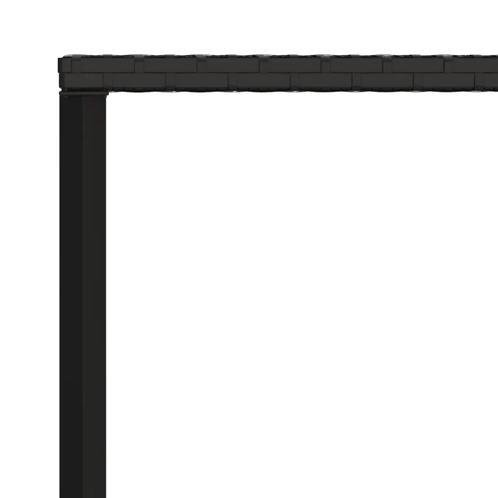 Set da Pranzo da Giardino 2 pz | Set Salotto da Giardino con Cuscini Nero in Polyrattan