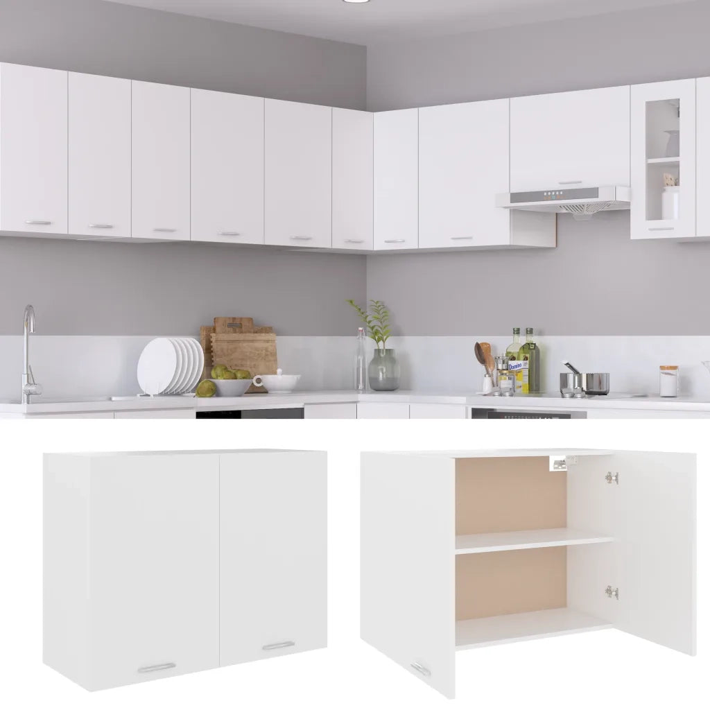 Armadio pensile | Mobile Pensile ¡°Lyon¡± Bianco 80x31x60 cm in Legno Multistrato