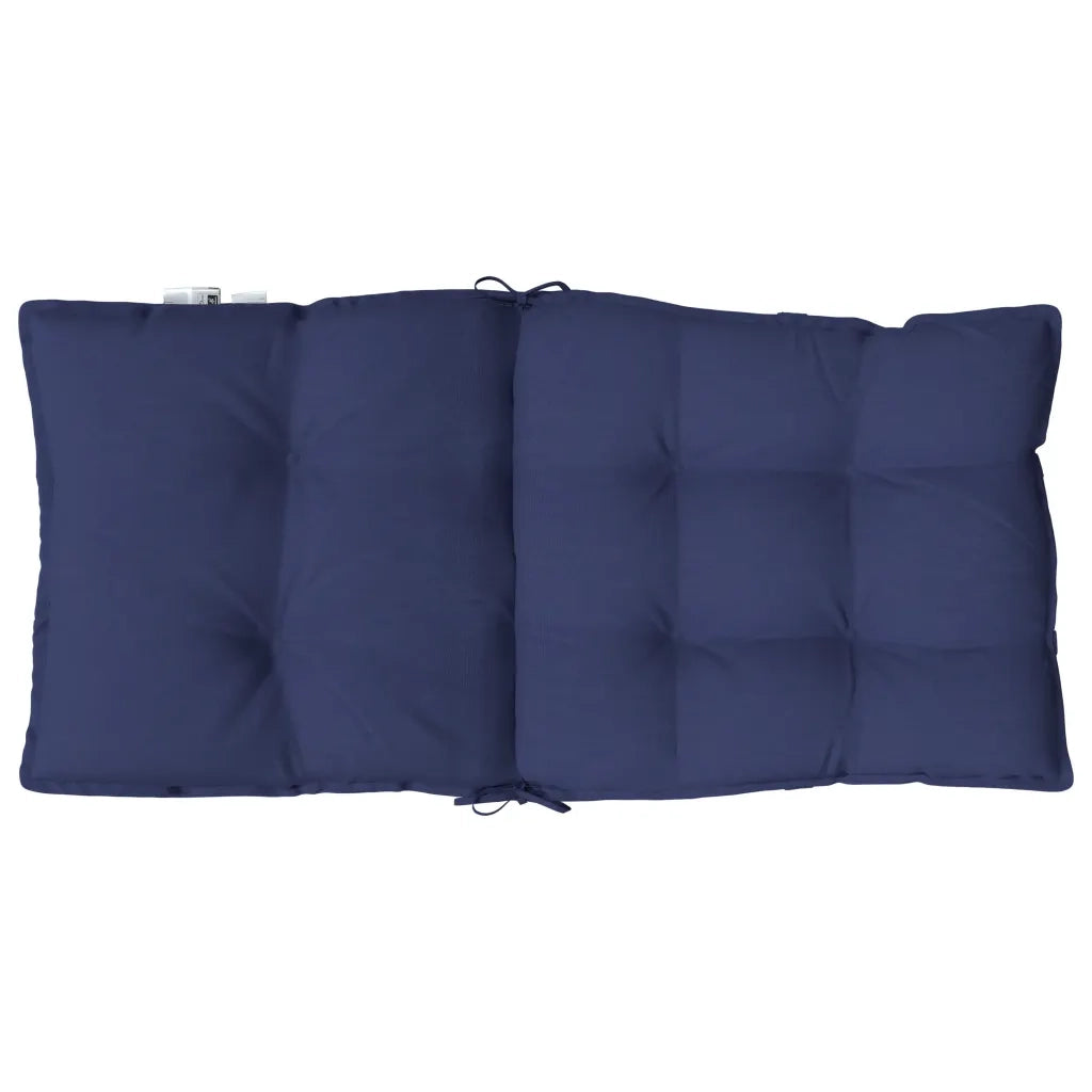 Cuscini Sedia Schienale Basso 6 pz Blu Marino in Tessuto Oxford 377739