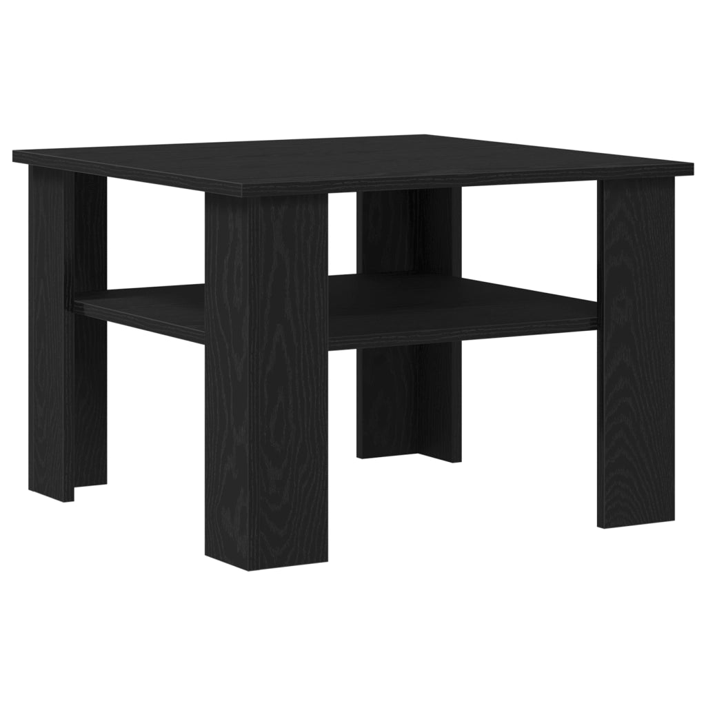 Tavolino da caffÃ¨ nero in Rovere 60x60x42 cm in legno ingegnerizzato
