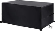 Hoezen per esterno per giardino, rettangolari/cubi, impermeabili, anti-UV, tessuti 210D Oxford resistenti all'usura 315*160*74cm - nero
