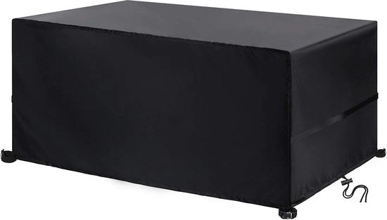 Hoezen per esterno per giardino, rettangolari/cubi, impermeabili, anti-UV, tessuti 210D Oxford resistenti all'usura 315*160*74cm - nero