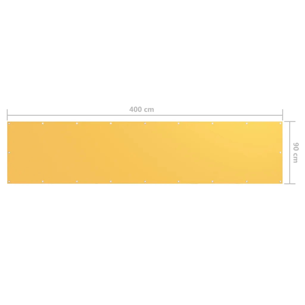 Schermo da balcone | Paravento Balcone Giallo 90x400 cm in Tessuto Oxford