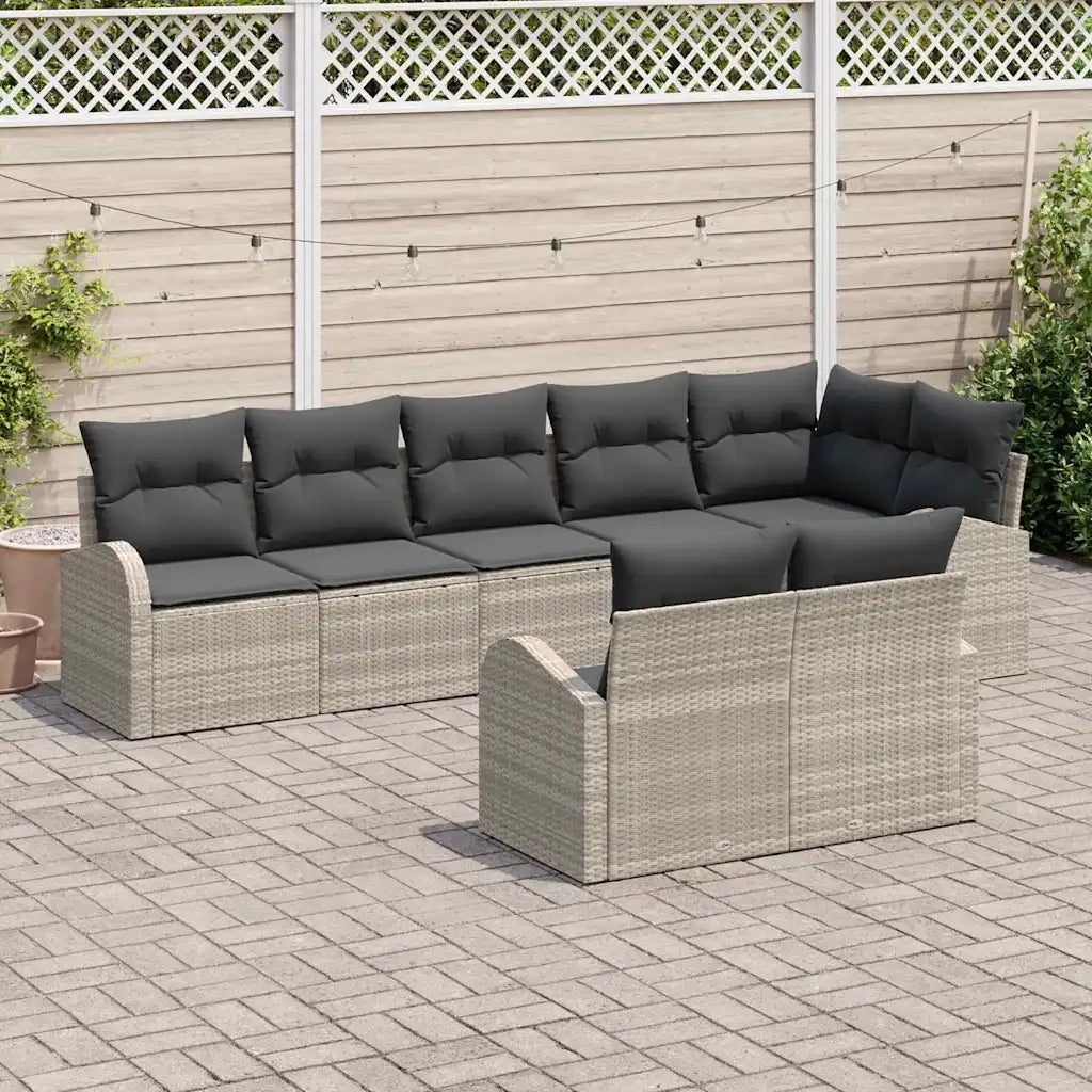 Set Divano da Giardino Grigio chiaro 55 x 55 x 37 cm polyrattan 3346092