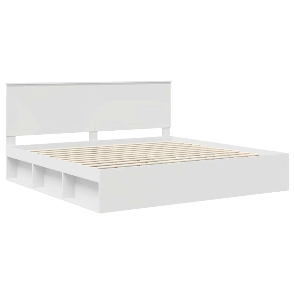 Struttura del letto Bianco 200 x 200 cm Pino massello