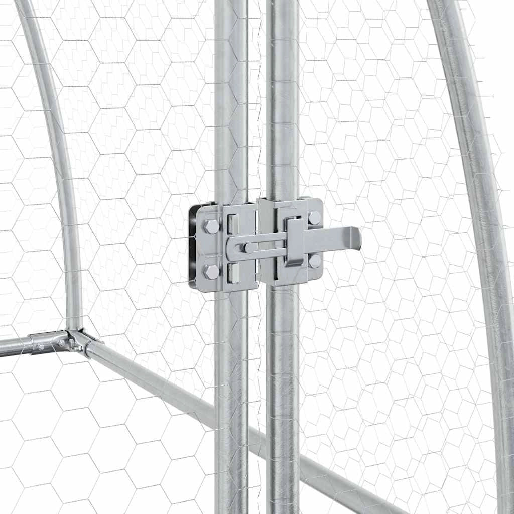 Pollaio argento 100 x 105 x 120 cm acciaio zincato Argento 02_0041665