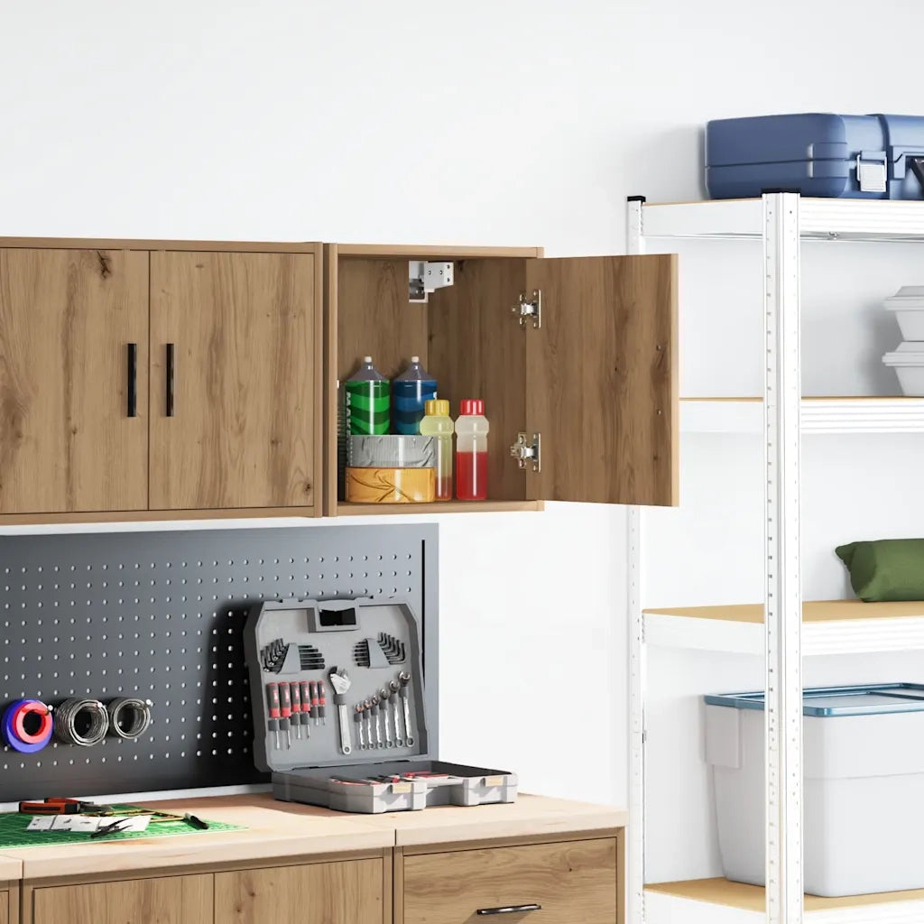Pensile per Garage Rovere Artigianale in Legno Multistrato 860641