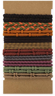 20 pezzi di fascia per capelli per donna e uomo, fascie per capelli, bracciali a coda di cavallo, elastici per capelli senza danni per capelli di media/lunga lunghezza (4 stili, 10 colori)