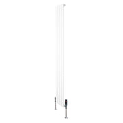 Radiatore Verticale 1800 x 280 mm con Valvole TRV Bianco