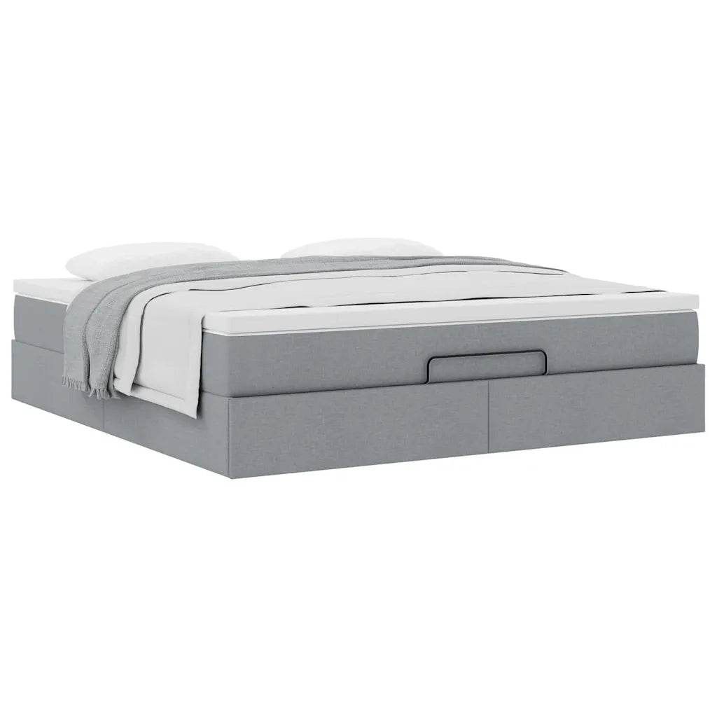 Struttura Letto Pouf con Materasso 180x200 cm in Tessuto 3311127