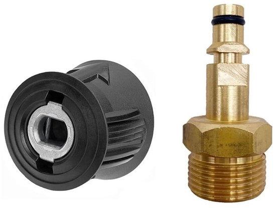 Adattatore di accoppiamento rapido M22 - Pulitore a alta pressione - Connetti in modo semplice - Adatto per serie K2-K7 - 220 bar - Ideale per pulire veicoli