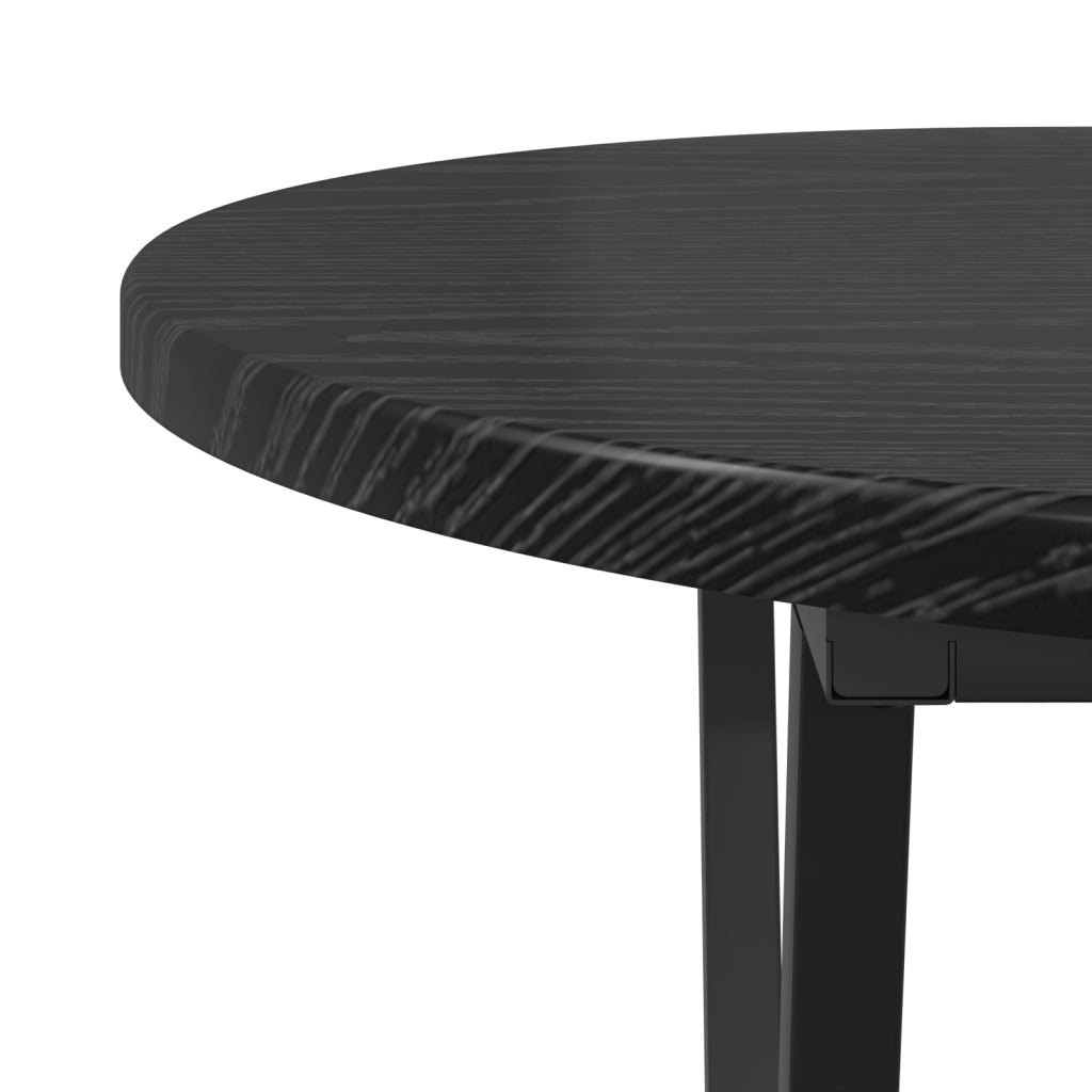 Tavolino da caffÃ¨  Nero Rovere 80x40x40,5 cm in Legno Composito e Metallo