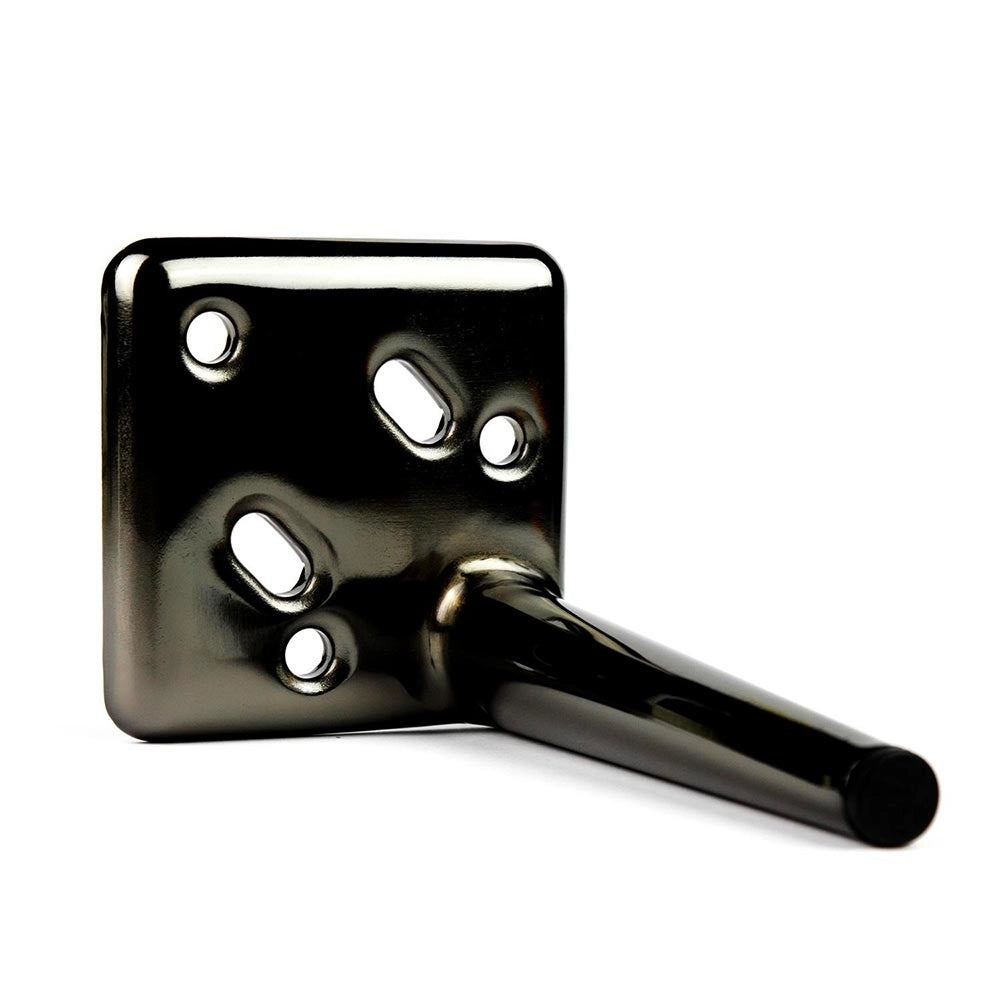 Piede in metallo per mobili e complementi d'arredo Ago17 nickel nero H 17cm.