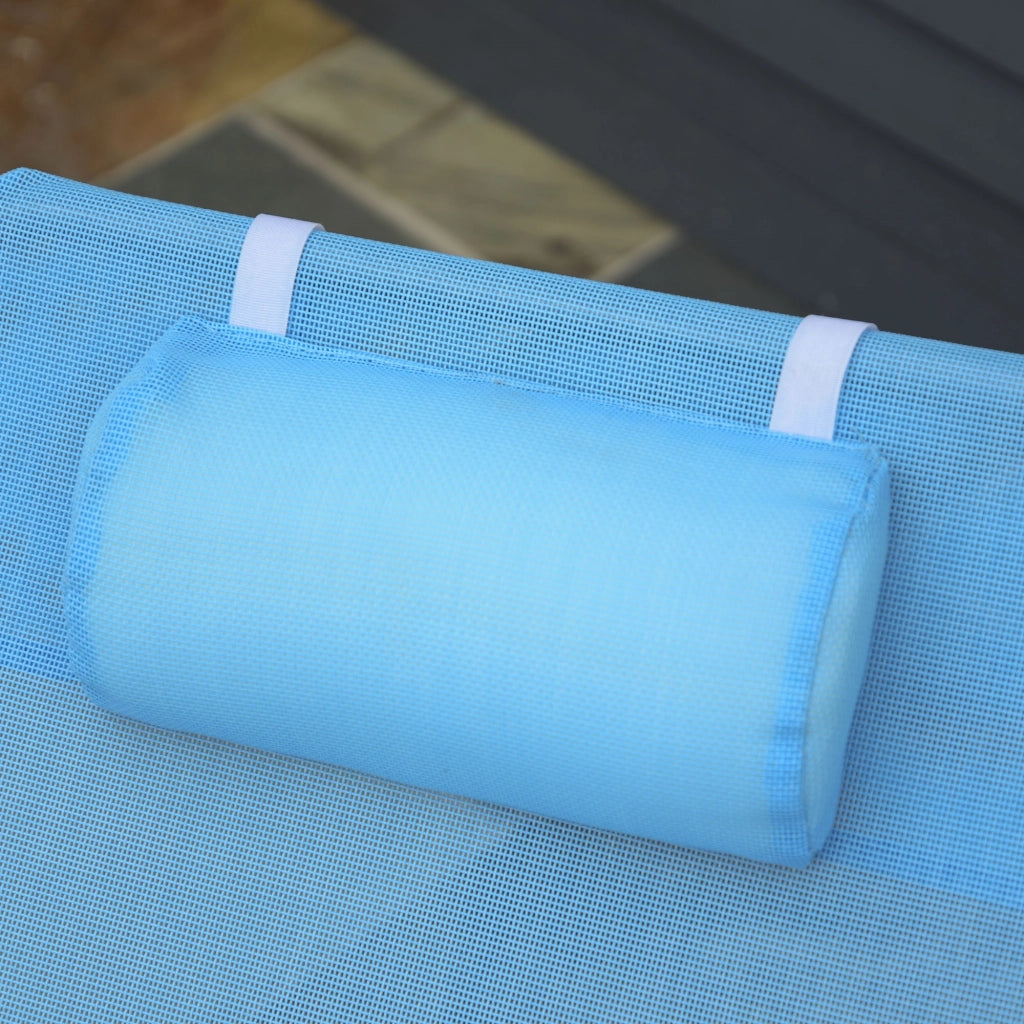 Easycomfort Lettino Prendisole Pieghevole con Schienale Reclinabile e Cuscino, 182x56x24.5cm
