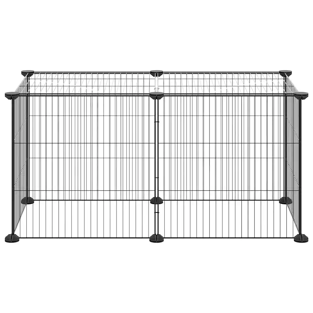 Gabbia per Animali Domestici 8 Pannelli Nero 35x35 cm Acciaio cod mxl 54361