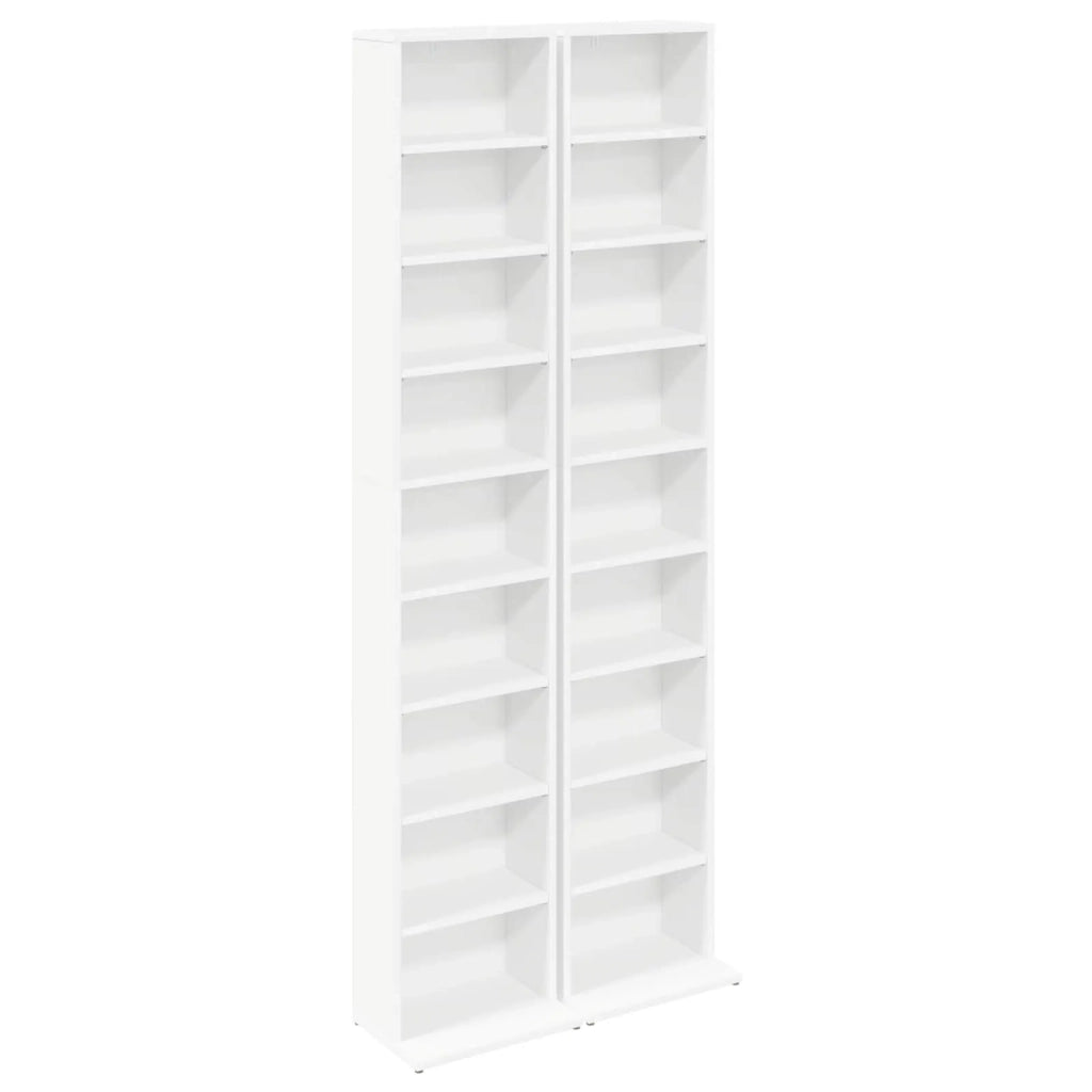Mobile per CD 2 pz Bianco 33 x 23,5 x 175 cm 8012643
