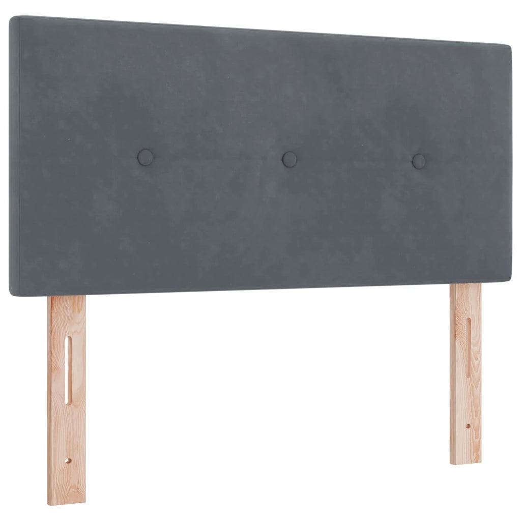 Letto box spring con materasso Grigio Scuro 90 x 190 cm Velluto 3451784