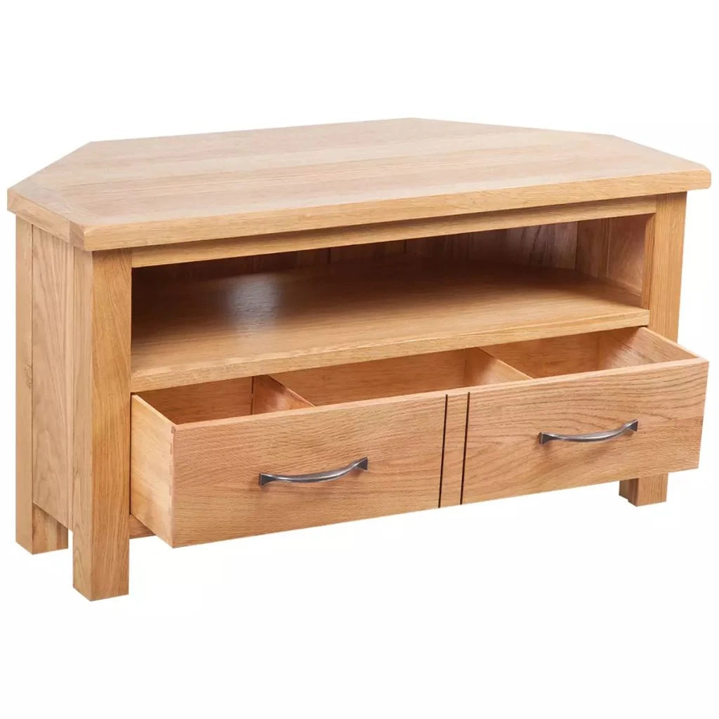 Pratico mobile porta TV/credenza di design con cassetto 88 cm legno massello di rovere 2502105
