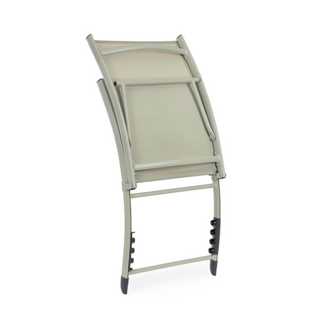 Set di 2 Poltrone Lounge Reclinabili da Esterno in Alluminio e Textilene - TAY