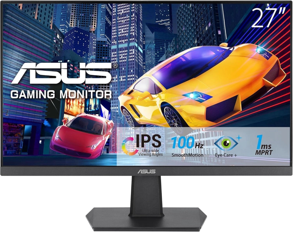 VY279HGE Eye Care Monitor Gaming 27” pollici FHD (1920 x 1080), IPS 144Hz, SmoothMotion, 1ms (MPRT), FreeSync Premium, Tecnologia Eye Care Plus, Filtro Luce Blu, Anti-sfarfallio, Nero