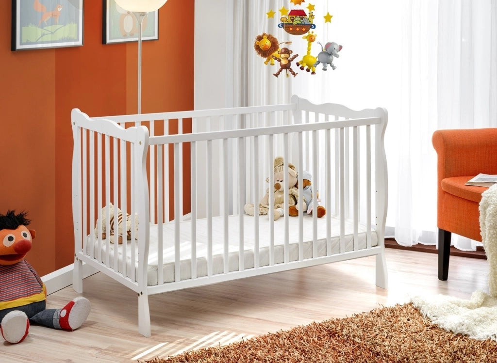 Letto culla 124x82x71 Cm in legno di pino Ala colore Bianco