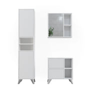 Vicco Set di mobili da bagno Bianco 3 parti