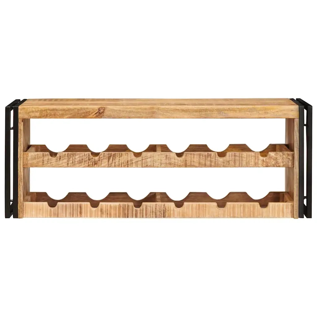 Portabottiglie 100 x 45 x 33 cm Legno di Mango Grezzo Massiccio