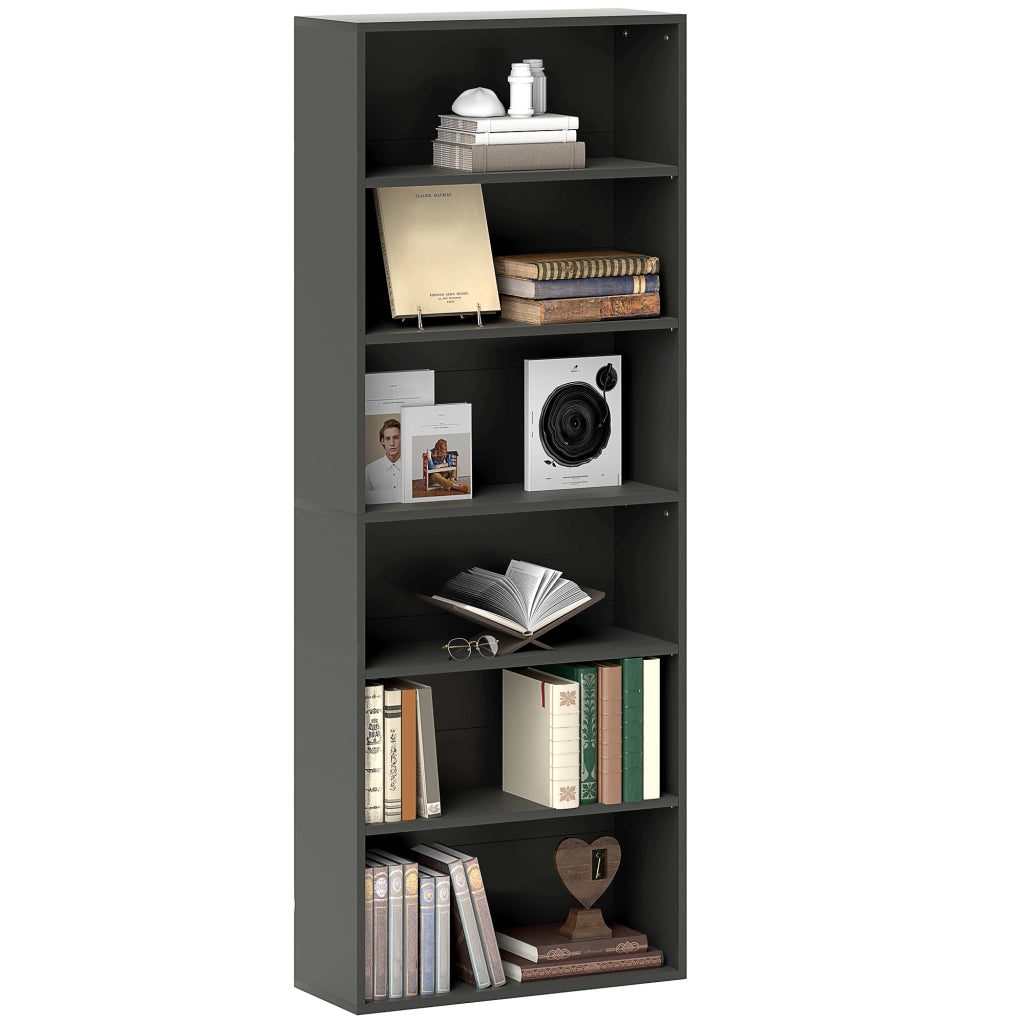 Libreria scaffale 6 livelli regolabile ¨C Minimal ¨C nero 60x24x158,5cm