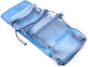 Set di accessori da toilette 4-in-1 rimovibile - Borsa di trucco pieghevole - Grande capacità - Organizzatore di viaggio - Tessuto mesh/Nylon - 23 x 54,5 cm - Organizzatore di cosmetici