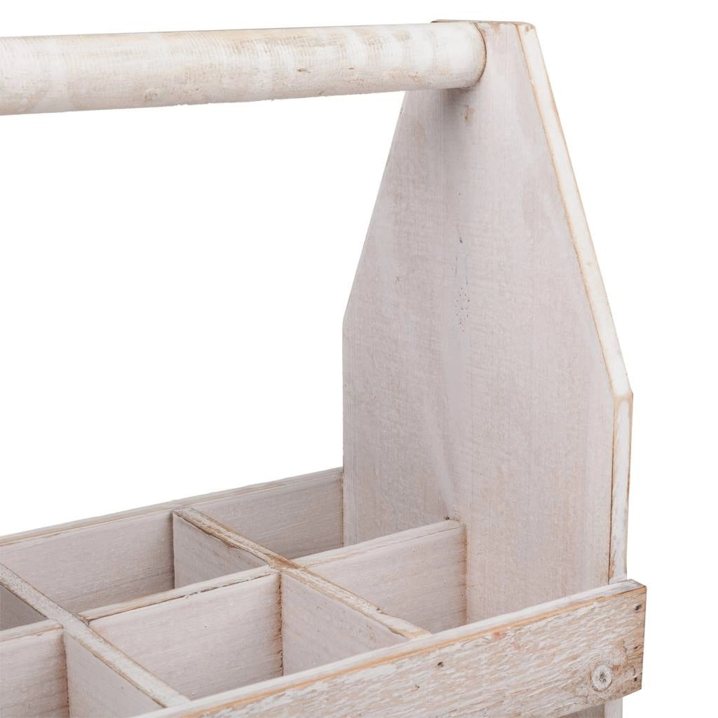 Portabottiglie in legno marrone 37x19x33h
