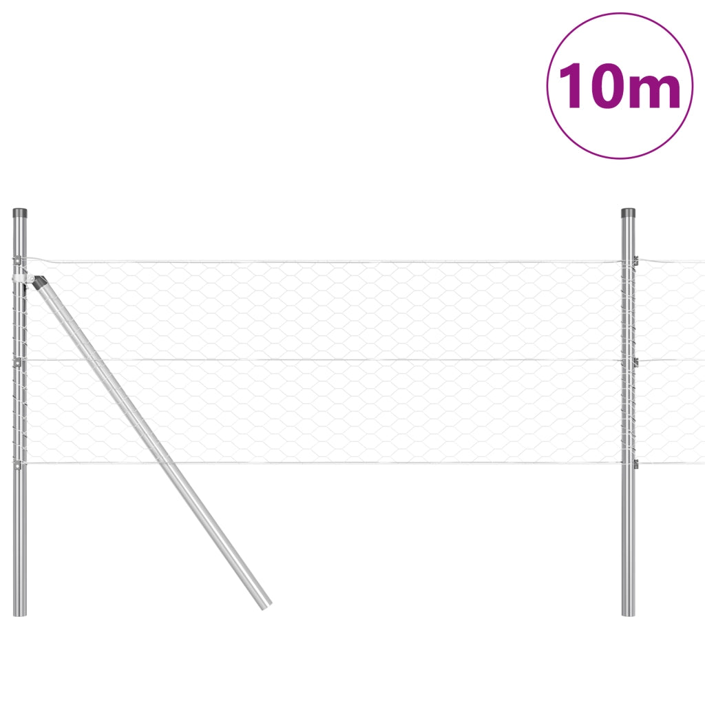 Recinzione Esagonale  0.5x10 m Acciaio Zincato