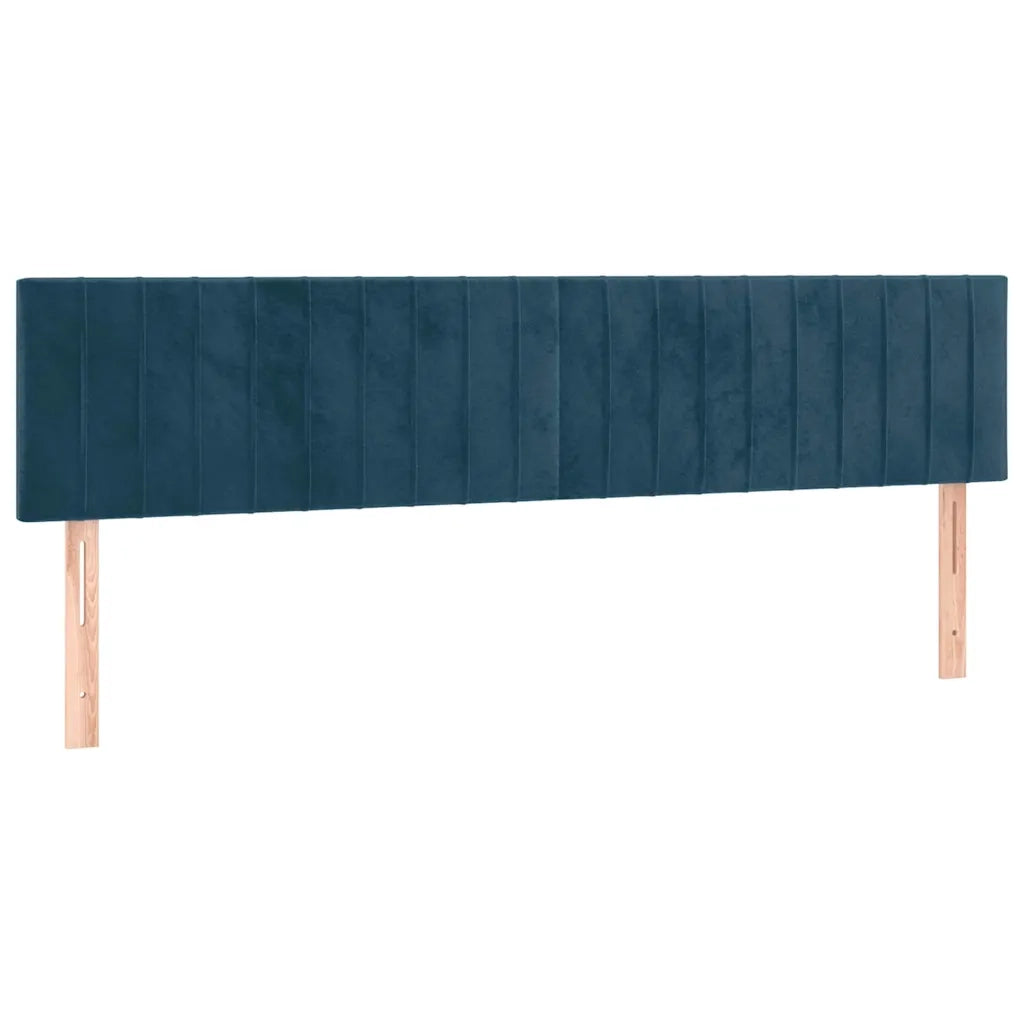 Giroletto a Molle con Materasso Blu Scuro 180x200 cm in Velluto
