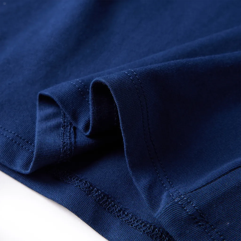 Maglietta da Bambina a Maniche Lunghe Blu Marino 128 14032