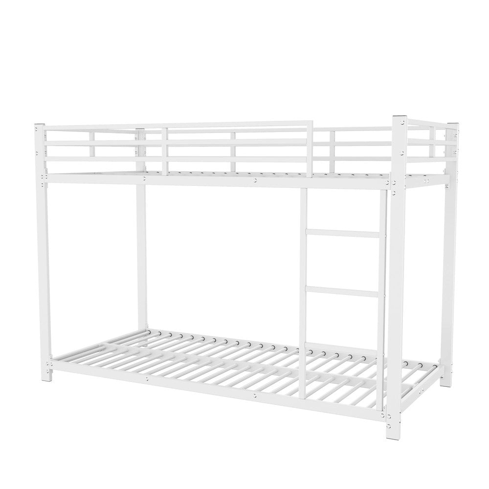 Letto a castello singolo ¨C Minimal ¨C Bianco metallo 90x200cm