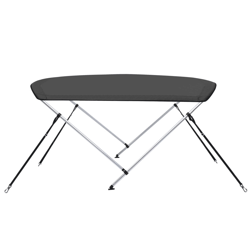 Bimini di Prua con Tendalino a 2 Archi Antracite 150x120x110 cm 93129
