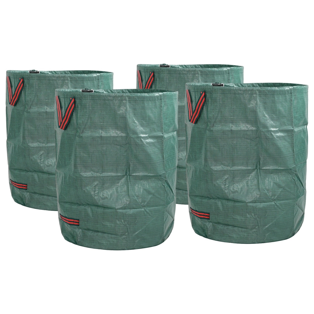 Sacchi per Rifiuti da Giardino con Manici 4 pcs Pieghevoli Rotondi Verdi 300 L