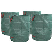 Sacchi per Rifiuti da Giardino con Manici 4 pcs Pieghevoli Rotondi Verdi 300 L