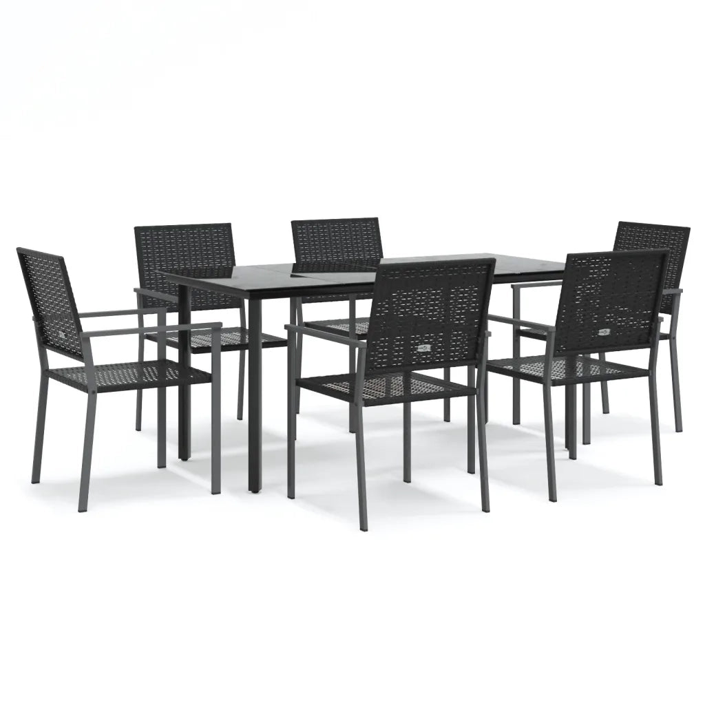 Set da Pranzo da Giardino 7 pz in Polyrattan e Acciaiocod mxl 125202