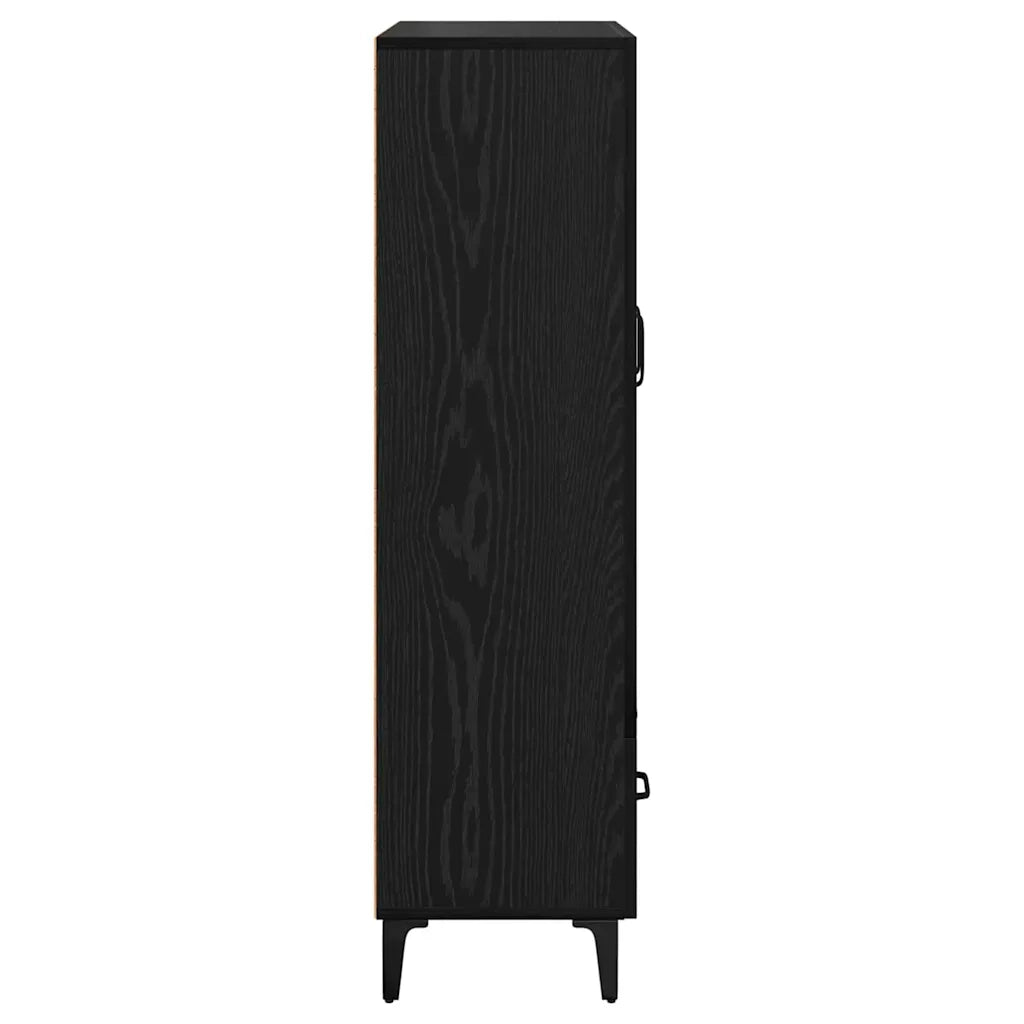 Credenza con Cassetto-Buffet-Armadio da cucina Rovere Nero 70 x 31 x 115 cm 368181