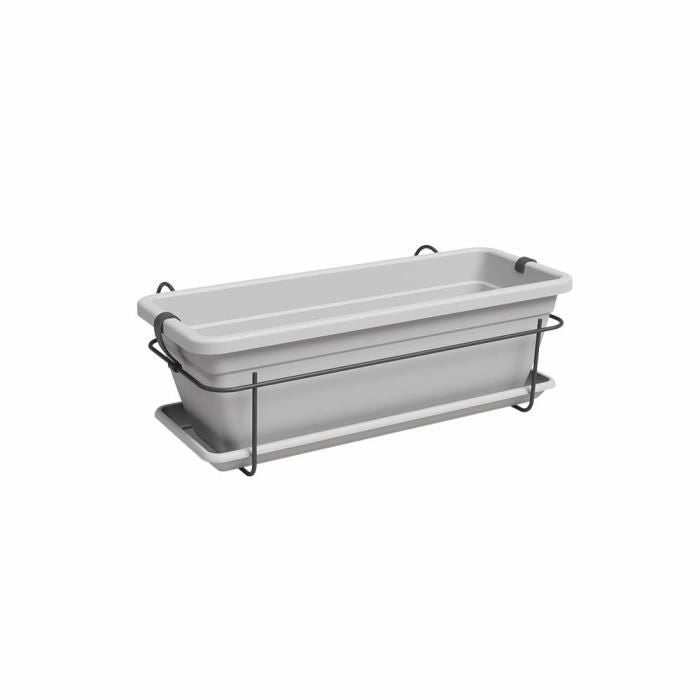 Giardiniera - ARTEVASI - KIT balcone VENEZIA - 50 ma - Grigio chiaro