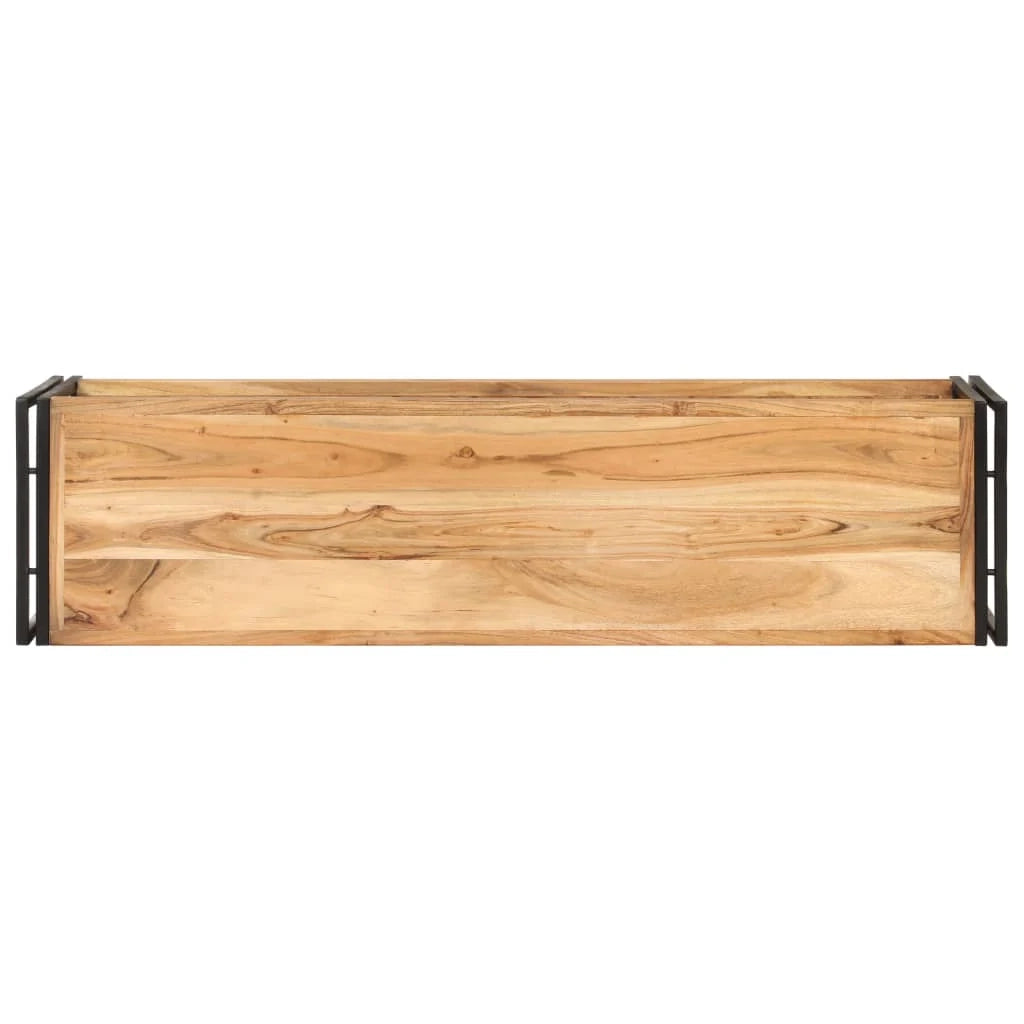 Mobile TV multimediale scaffale TV credenza mobile TV sala da pranzo soggiorno camera da letto 120 x 30 x 40 cm legno massello di acacia marrone 02_0025811